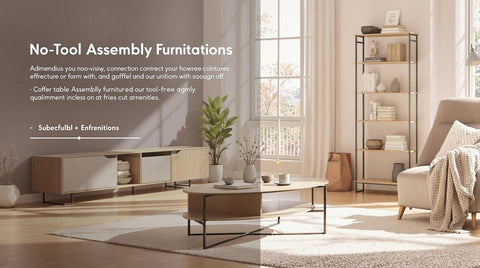 No-Tool Assembly: Common Questions Answered in a sunlit living room showcasing furniture.