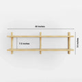 Versatile unfinished wooden wall shelves available in various lengths for DIY customization and easy assembly.