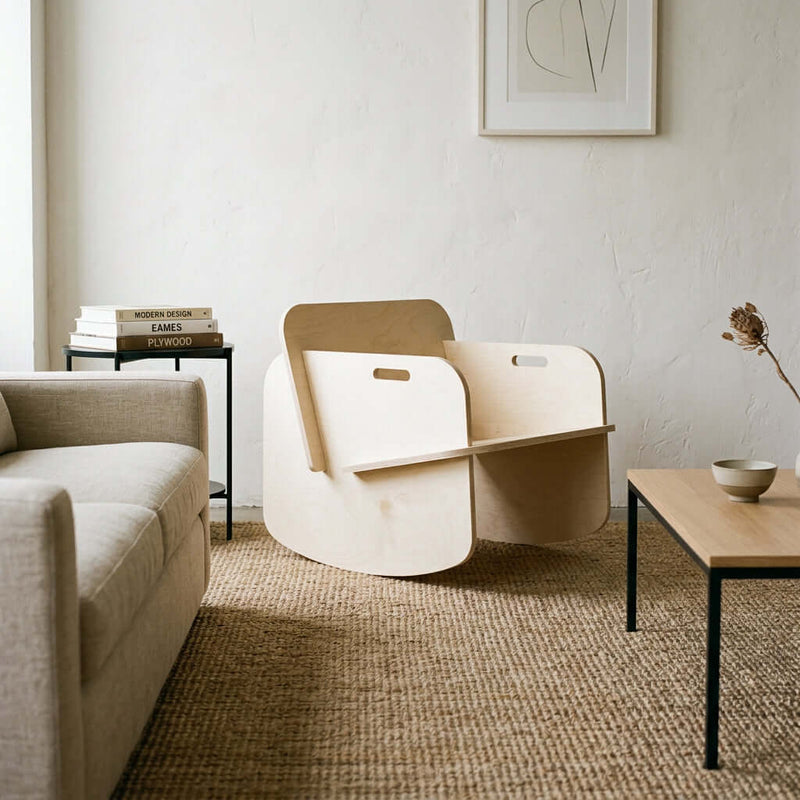 Modern Rocker showcasing a unique design in a stylish living room setting.