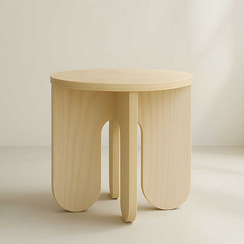 Side Table made of natural wood with a minimalist design, perfect for home decor and versatile use.