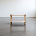 Modular Shelf in light wood finish featuring sturdy legs, perfect for home or office use, versatile and easy to assemble.