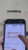 User installing unfinished wall shelves on a smartphone screen, showcasing customization options.